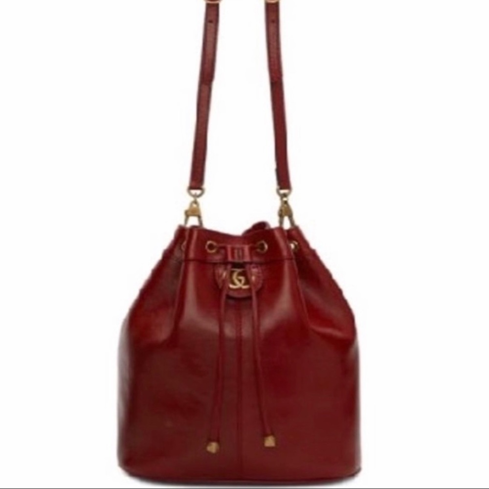 SOLD!!!!! Gucci Red Leather Shoulder Bag/Backpack